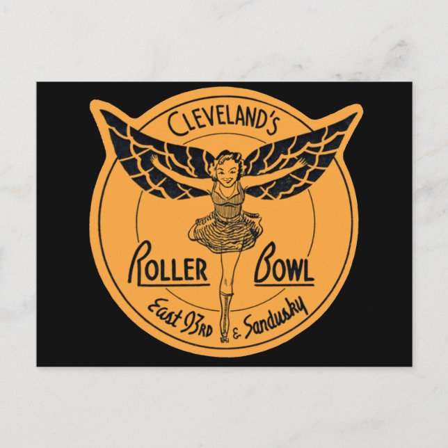 Cartão Postal Cleveland Roller Bowl (Frente)