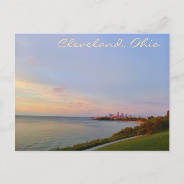 Cartão Postal Cleveland skyline from Edgewater Park (Frente)