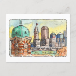 Cartão postal Cleveland Torre do Mercado Oeste
