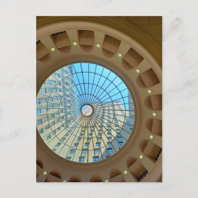 Cartão Postal Cleveland window ceiling Tower Center (Frente)