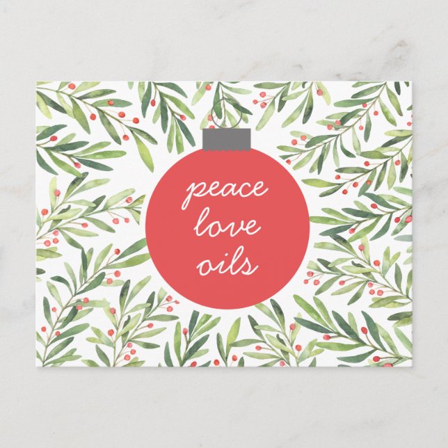 Cartão Postal Cliente de Petróleo Essencial de Natal de Férias (Frente)