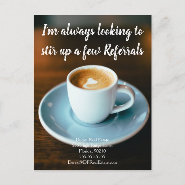 Cartão Postal cliente latente que encaminha vendas de marketing  (Frente)