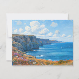 Cartão Postal "Cliff of Enless Horizon" - Uma paisagem marinha g