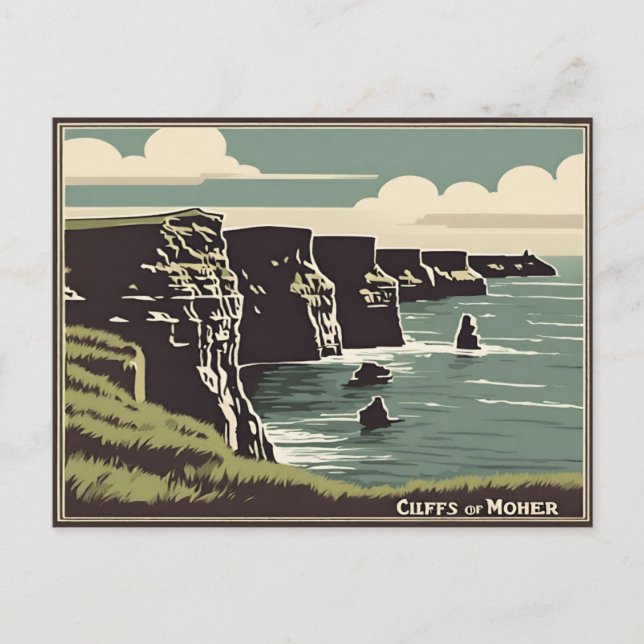 Cartão Postal Cliff of Moher Ireland (Frente)