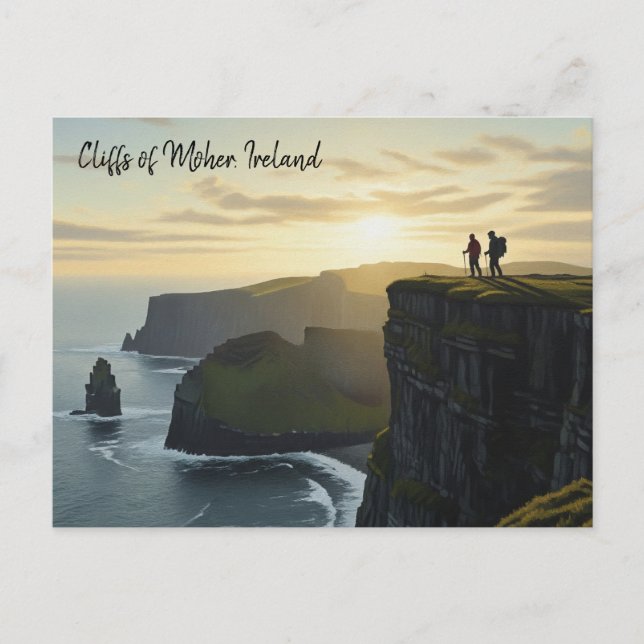 Cartão Postal Cliff of Moher Ireland Viagem (Frente)