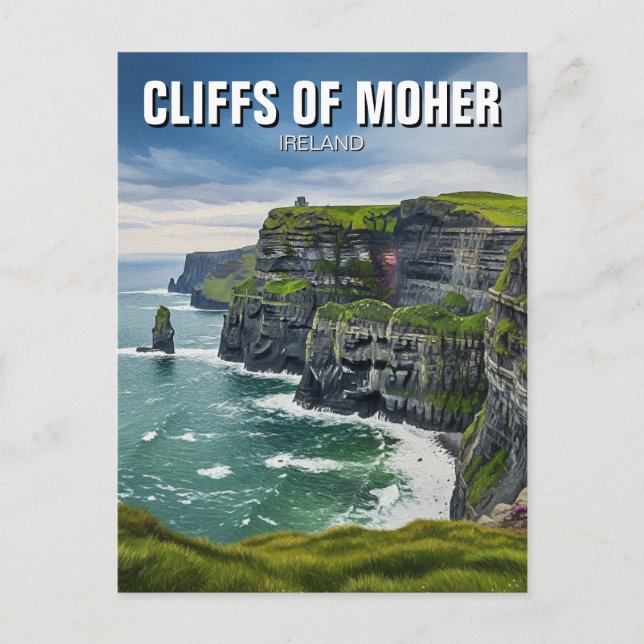 Cartão Postal Cliff of Moher Ireland Viagem (Frente)