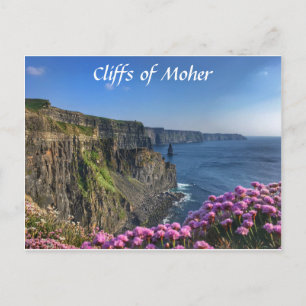 Cartão Postal Cliff of Moher, Irlanda, Cartão-postal das flores