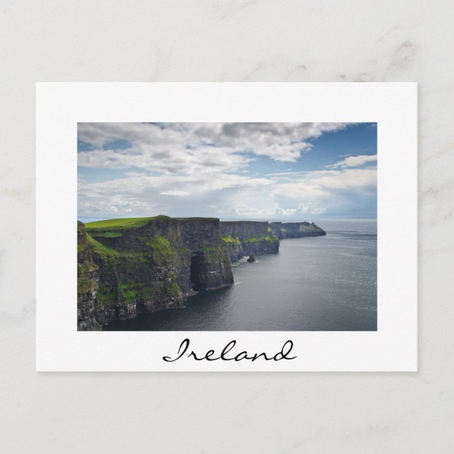 Cartão Postal Cliff of Moher na Irlanda - cartão-postal branco (Frente)