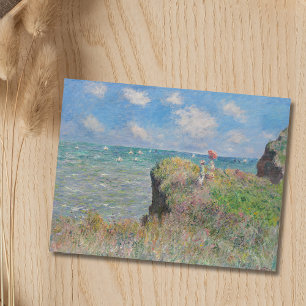 Cartão Postal Cliff Walk em Pourville Monet