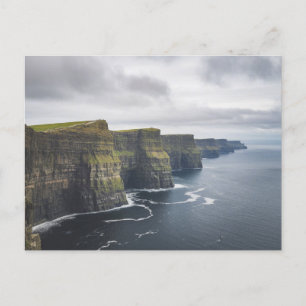 Cartão Postal Cliffs of Moher, Ireland, Cloudy