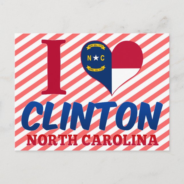 Cartão Postal Clinton, Carolina do Norte (Frente)