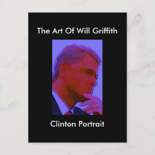 CARTÃO POSTAL CLINTON PORTRAIT