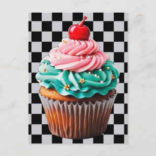 Cartão Postal Clipart de Bolo de Aniversário Cupcake Feliz