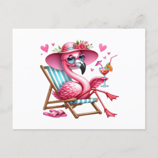 Cartão Postal Clipart Flamingo