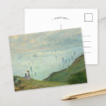 Cartão Postal Clipes em Pourville | Claude Monet<br><div class="desc">Cliff em Pourville (1882) pelo artista impressionista francês Claude Monet. A pintura original é uma vista paisagística de penhascos verdes e pastosos sobre o mar. Use as ferramentas de design para adicionar texto personalizado ou personalizar a imagem.</div>