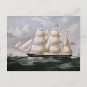 Cartão Postal Clipper Barque "Procymatia" fora de Dover (óleo em