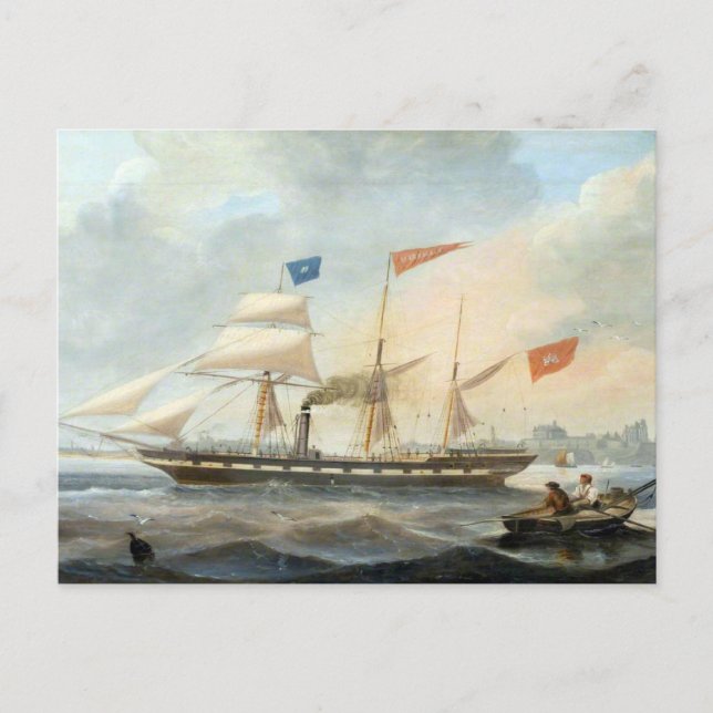 Cartão Postal Clipper Ship o Marshall 1847 (Frente)