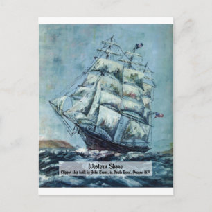 Cartão Postal Clipper Ship Western Shore