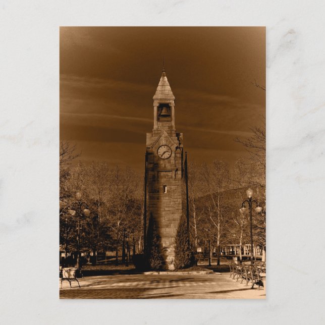 Cartão Postal Clock Tower Corning ny (Frente)