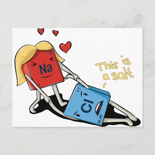Cartão Postal Cloreto de sódio (Frente)