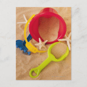 Cartão Postal Close up of toys on sand