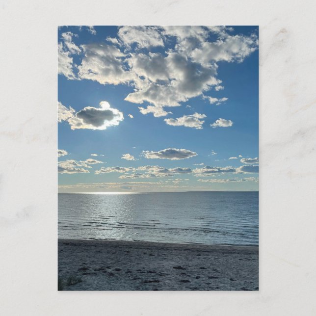 Cartão Postal Clouds Cloudy Blue Sky Empty Beach  (Frente)