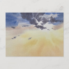 Cartão Postal Clouds painting in watercolor 