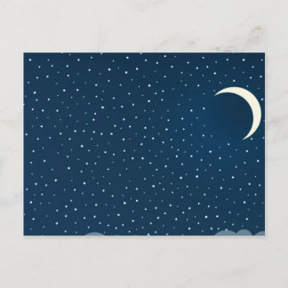 Cartão Postal Cloudy Night Sky