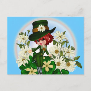 Cartão Postal Clover Daisy Patty Leprechaun