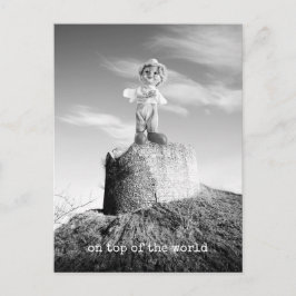Cartão Postal Clown on top of the world