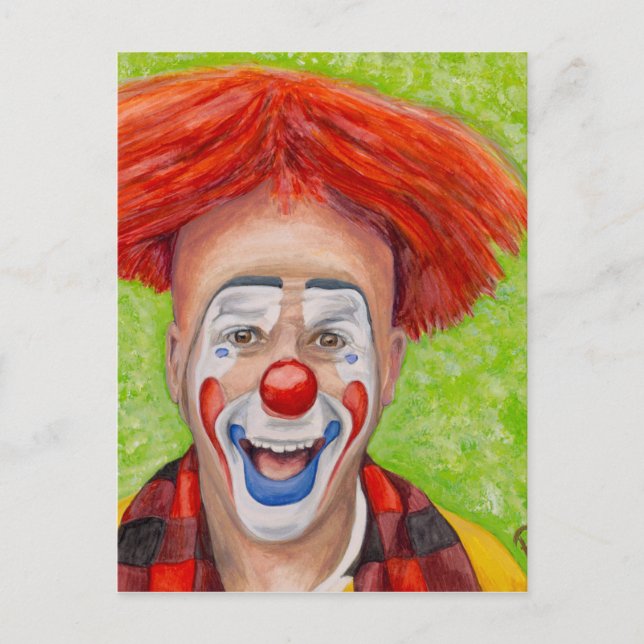 Cartão Postal Clown Steven Daniel Copeland (Frente)