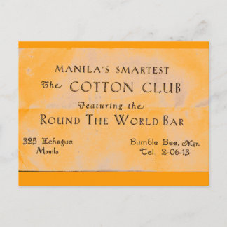 Cartão Postal clube de algodão, manila