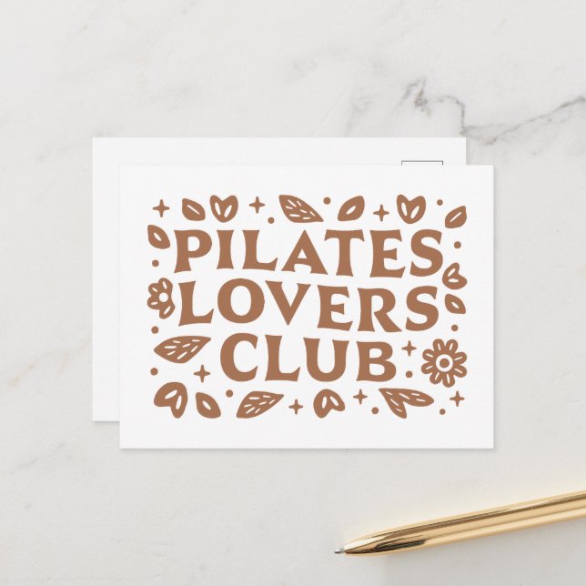 Cartão Postal Clube de amantes de pilates (Frente/Verso In Situ)