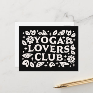 Cartão Postal Clube de amantes de yoga amigos engraçados de ioga