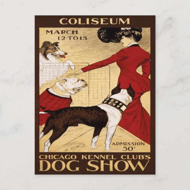 Cartão Postal Clube de Canis de Chicago's Exposição de Cães 1902 (Frente)