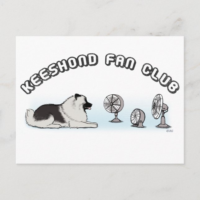 Cartão Postal Clube de Fãs do Keeshond (Frente)