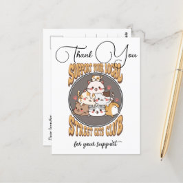 Cartão Postal Clube de gatos de rua personalizado