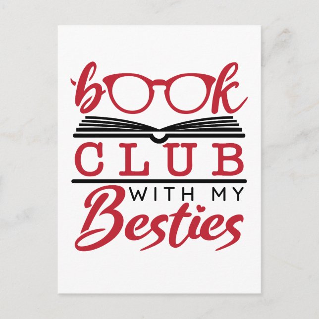 Cartão Postal Clube de Livro com Minhas Besties (Frente)