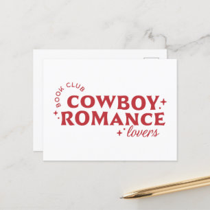 Cartão Postal Clube de livros de amantes de cowboy romance