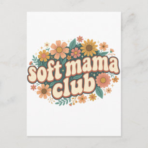 Cartão Postal Clube Mama Floral Retro Dia das Mães