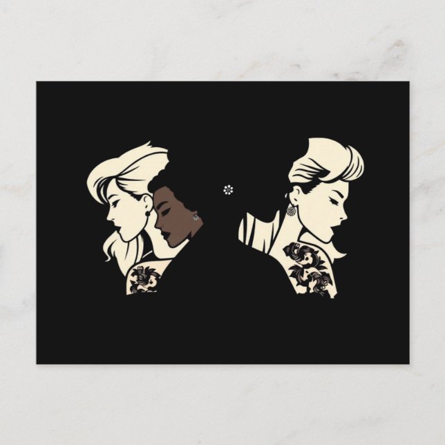 Cartão Postal Clube Tatuado de Senhoras, Senhora Sombra. (Frente)