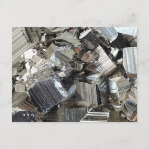 Cartão Postal Cluster Dourado da legal Iron Pyrite Fool