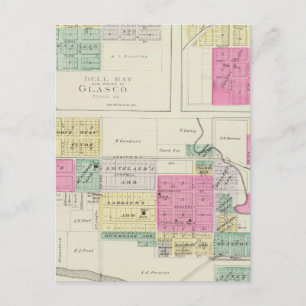 Cartão Postal Clyde, Glasco, Jamestown, Kansas