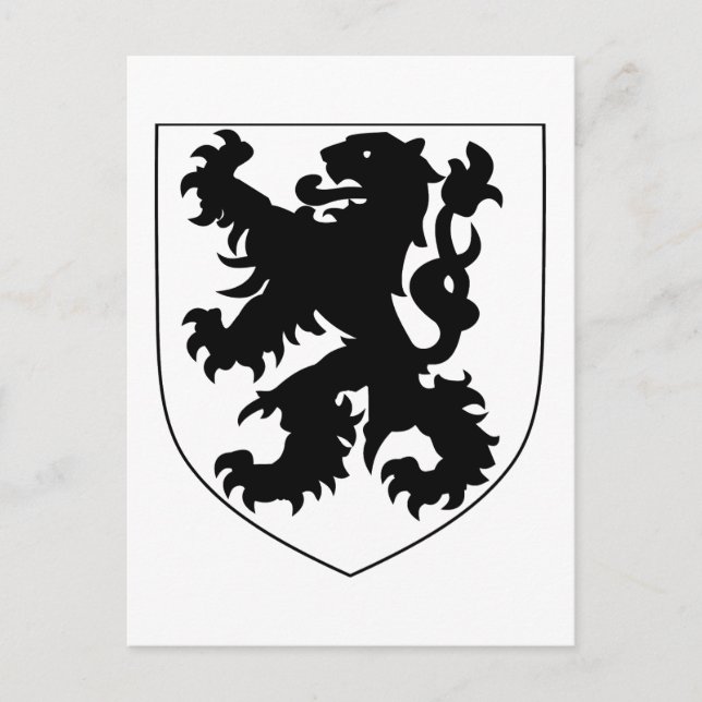 Cartão Postal Coat of Arms of Flanders (Frente)