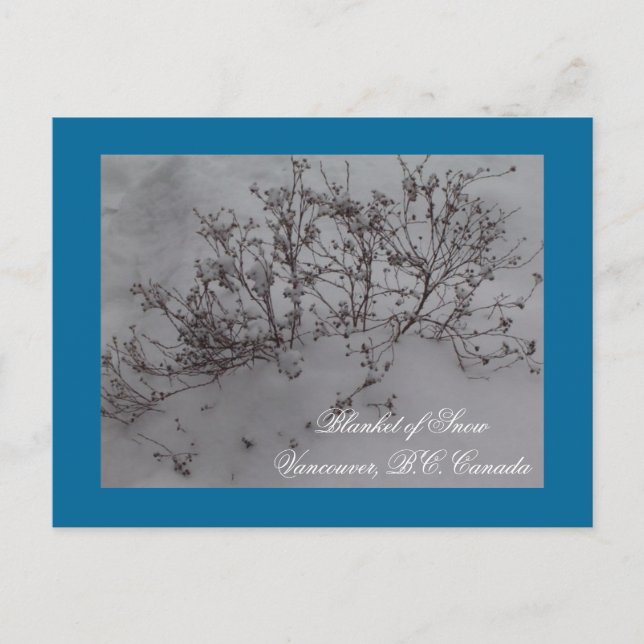 Cartão Postal Cobertura de neve em Vancouver (Frente)