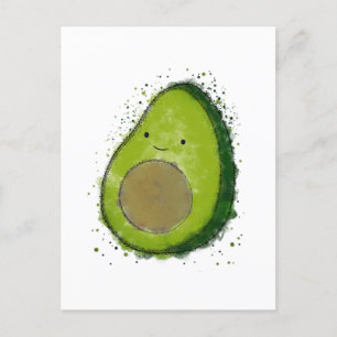 Cartão Postal Cobra Avocado Watercolor