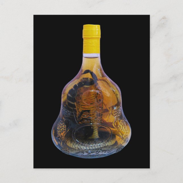 Cartão Postal Cobra Cobra Vs Scorpion Whiskey ... Yadong Lao (Frente)