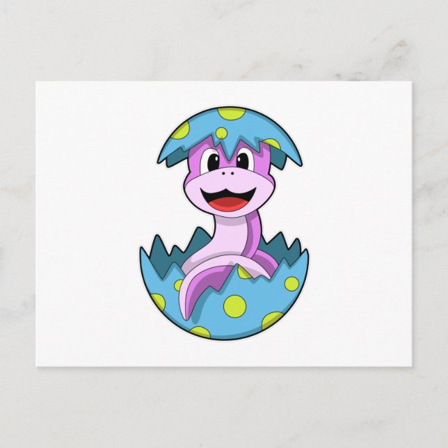 Cartão Postal Cobra com casca de ovo (Frente)