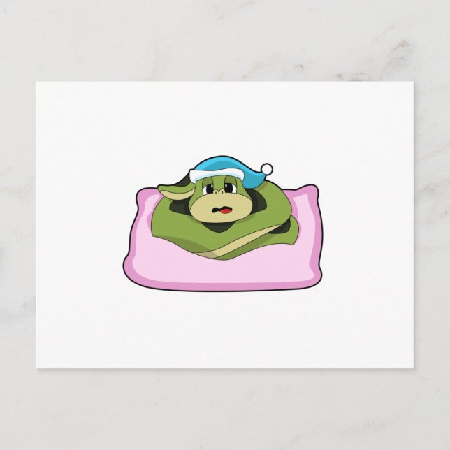 Cartão Postal Cobra de dormir com o Nightcap (Frente)