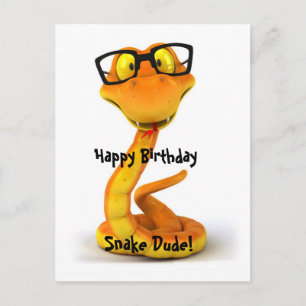 Cartão Postal Cobra Dude   Símbolo Zodíaco Chinês Cujo